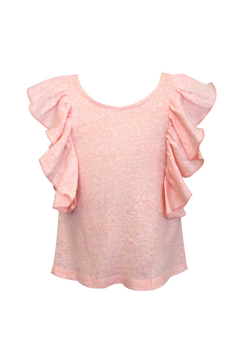 Baby Sara Little Girls Ruffle Short Sleeve Top