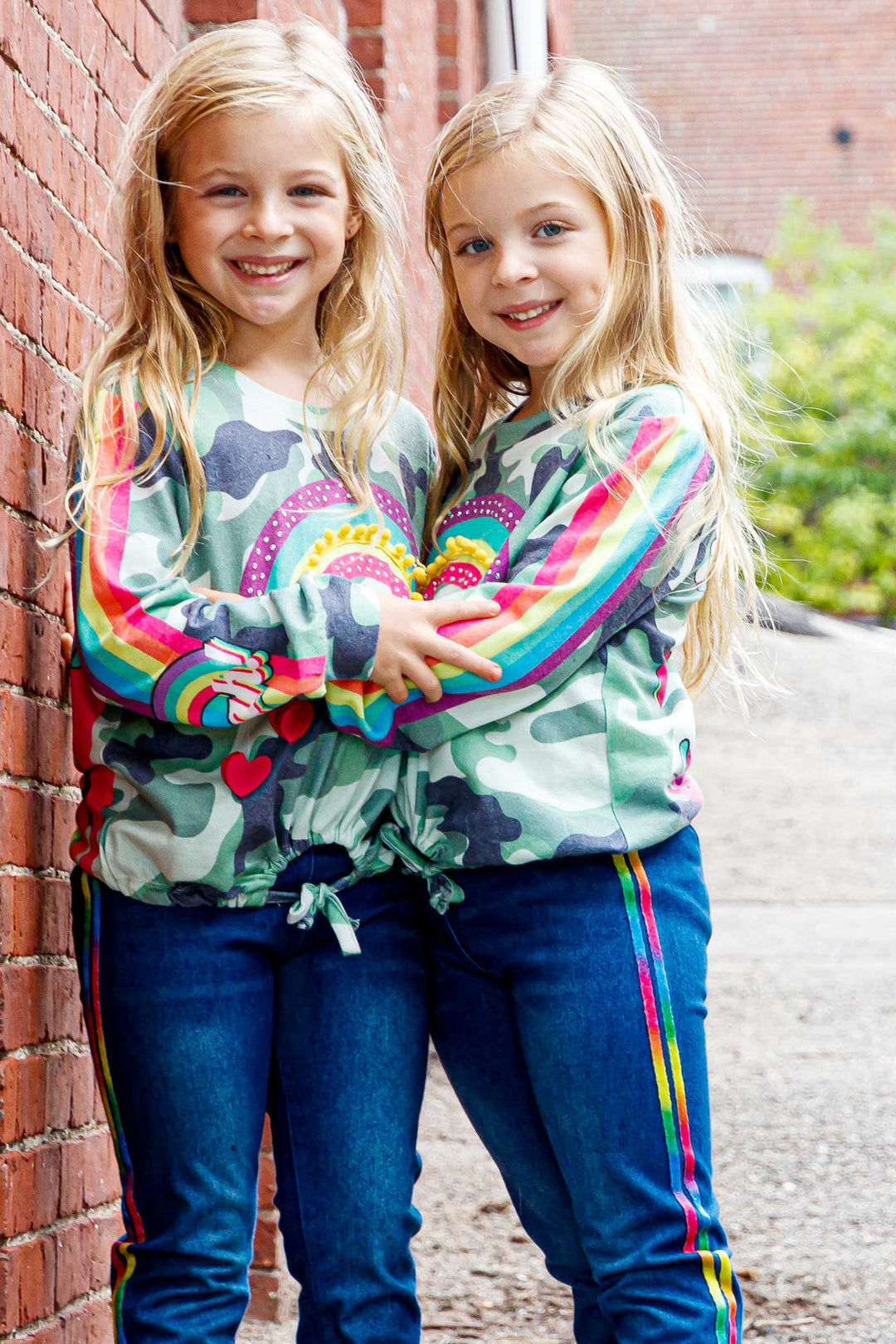 Baby Sara Little Girls Colorful Pom Pom Jeggings