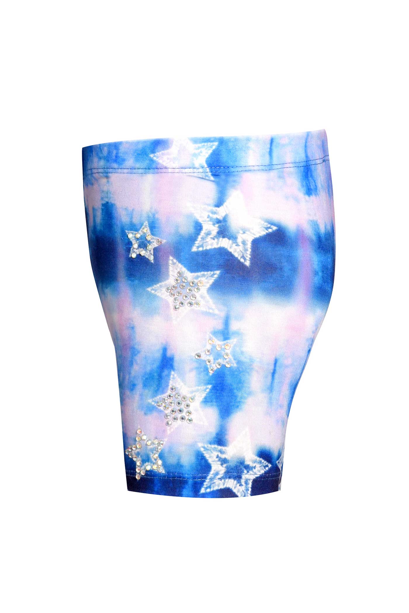 Baby Sarar Little Girls Tie Dye Rhinestone Star Biker Shorts