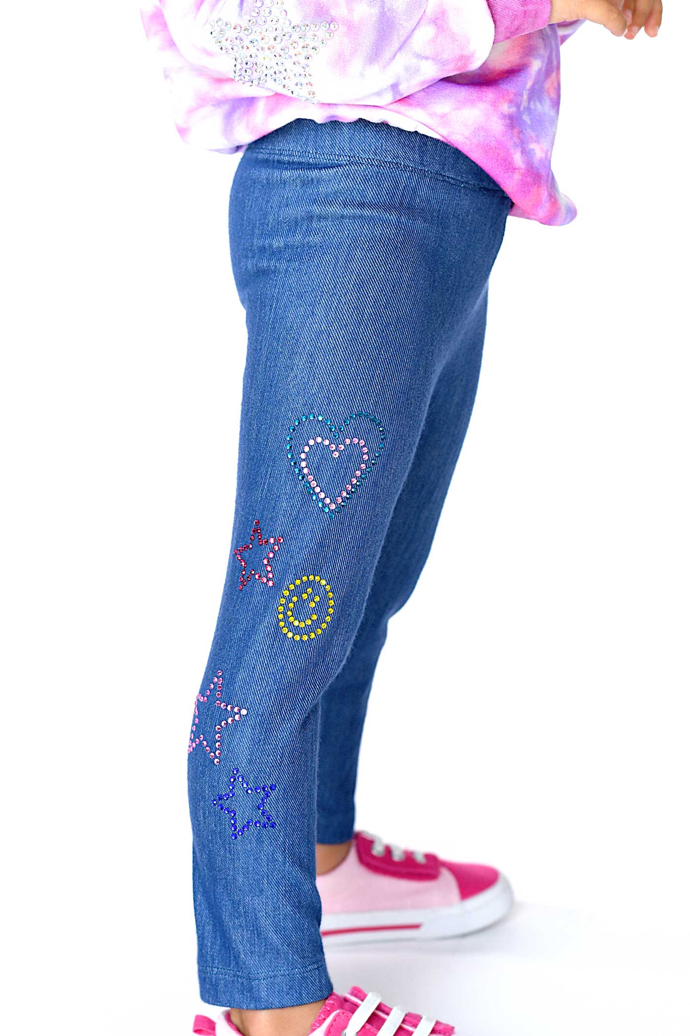 Baby Sara Baby Girl's Star & Heart Rhinestone Jeggings