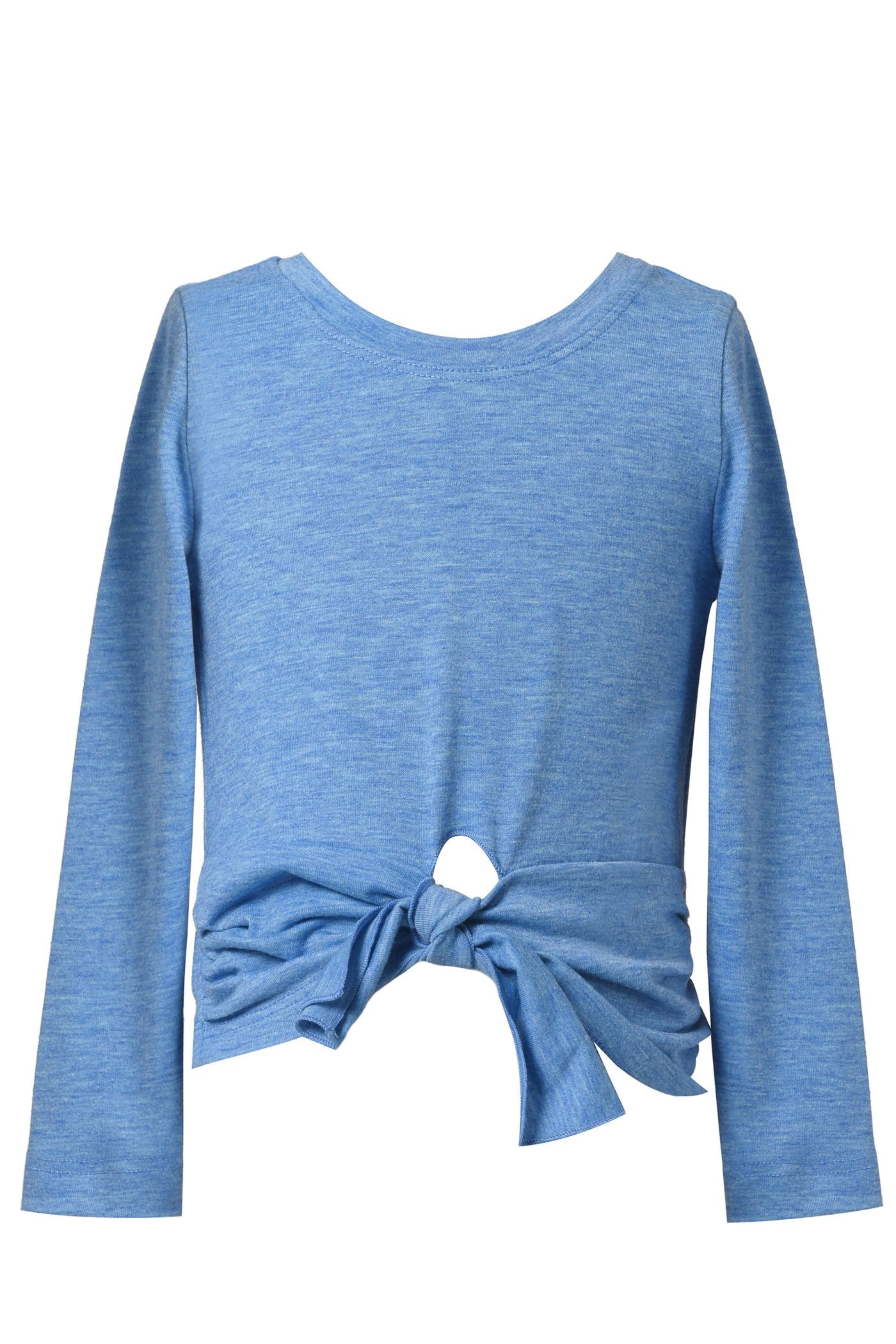 Baby Sara Baby Girl's Solid Front Tie Long Sleeve Top