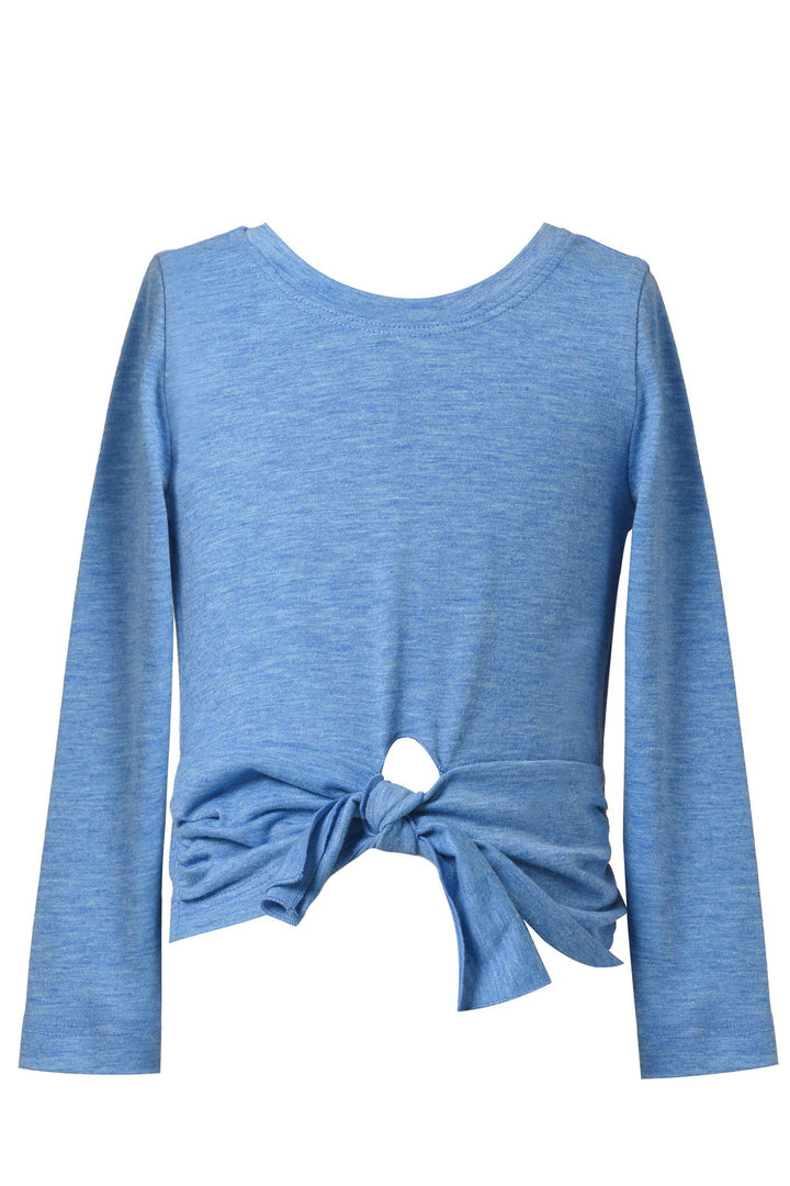 Baby Sara Baby Girl's Solid Front Tie Long Sleeve Top