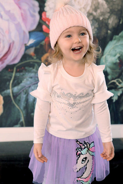 Baby Sara Little Girls Magical Ruffled Long Sleeve Top