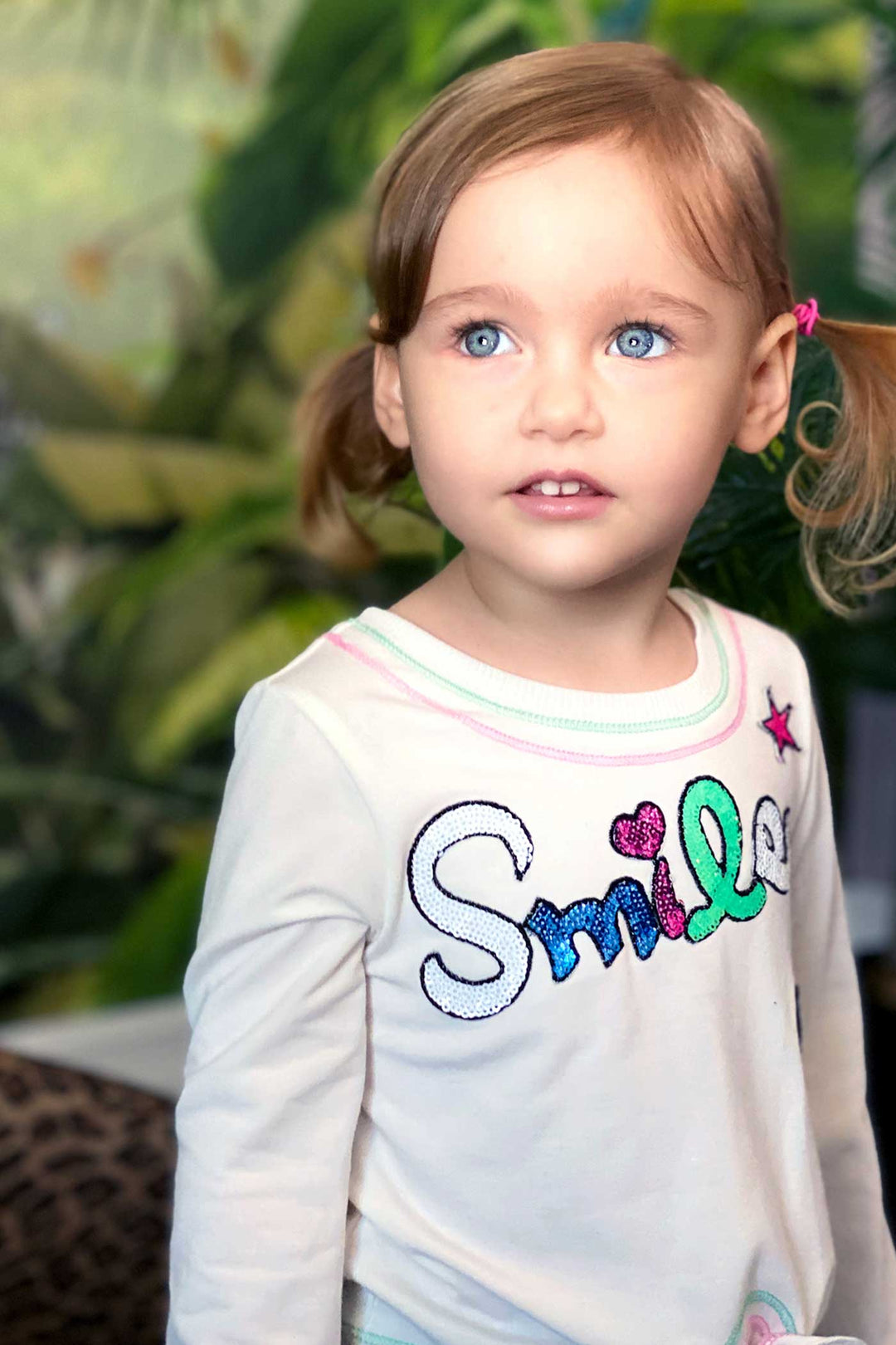 Baby Sara Little Girls Tie-Front Long Sleeve T-shirt