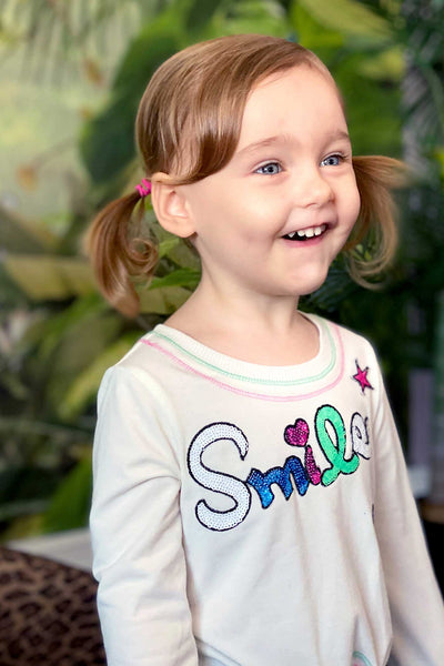 Baby Sara Little Girls Tie-Front Long Sleeve T-shirt