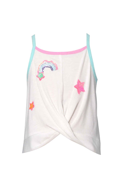Baby Sara Little Girls Twisted Front Rainbow Cami Top