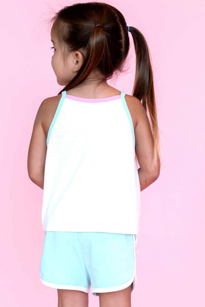 Baby Sara Little Girls Twisted Front Rainbow Cami Top