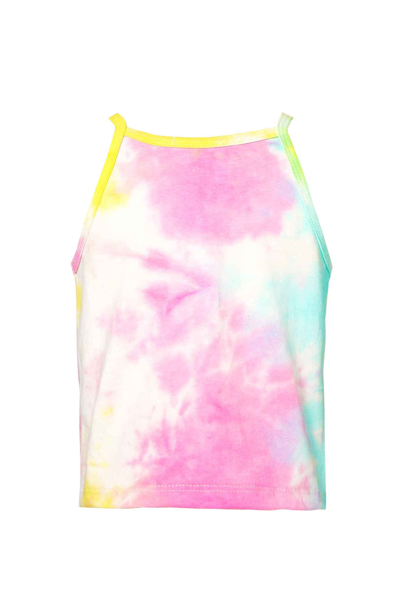 Baby Sara Little Girls Twisted Front Tie Dye Cami Top
