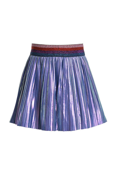 Baby Sara Little Girls Holographic Pleated Skirt