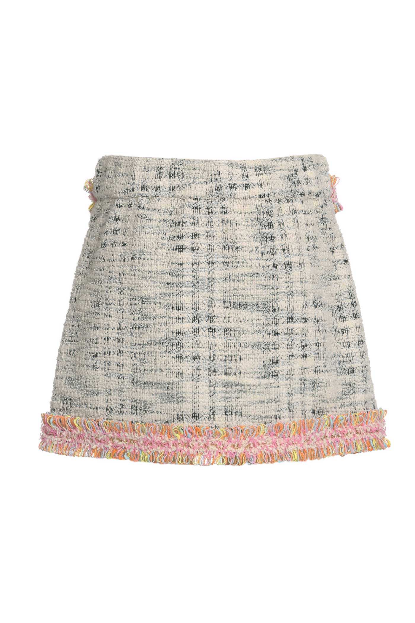 Baby Sara Little Girls Tweed Mini Skirt With Gold Buttons