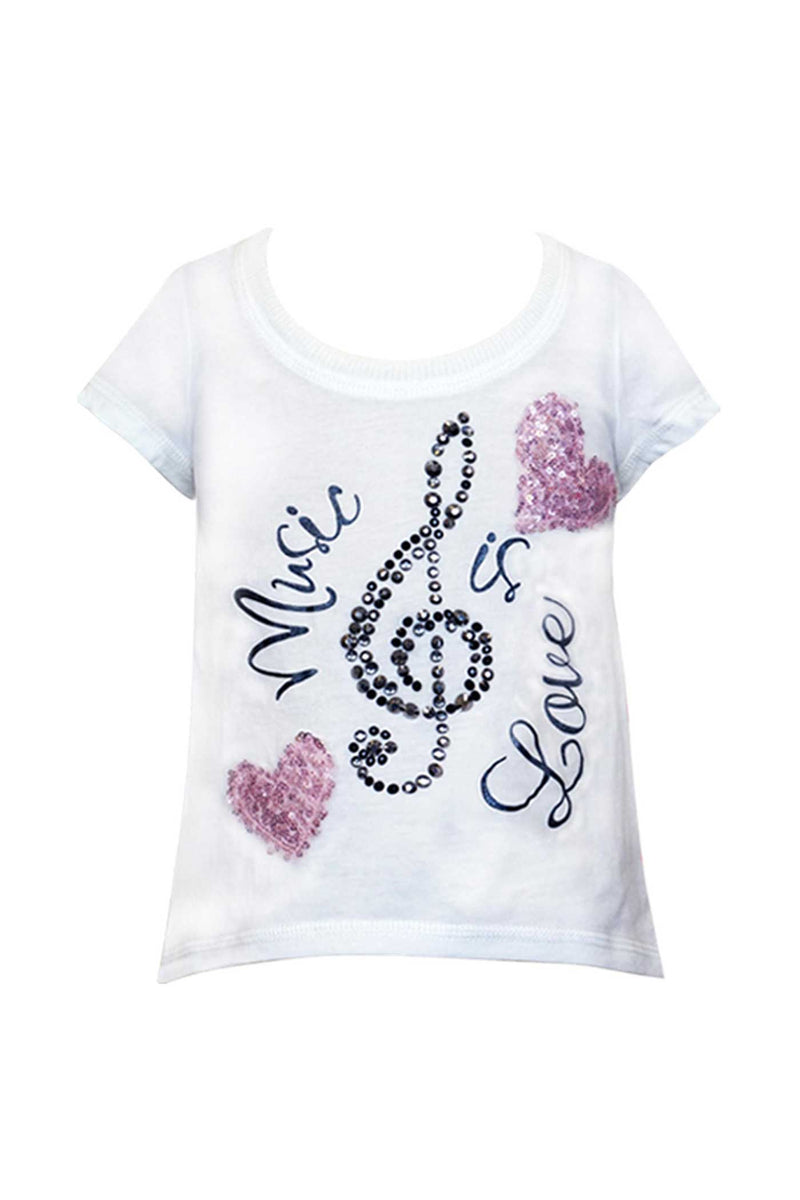 Baby Sara Little Girls Short Sleeve Graphic T-shirt