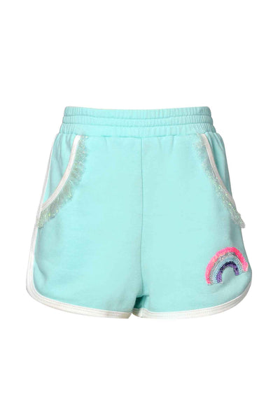 Baby Sara Little Girls Rainbow Patch Dolphin Shorts