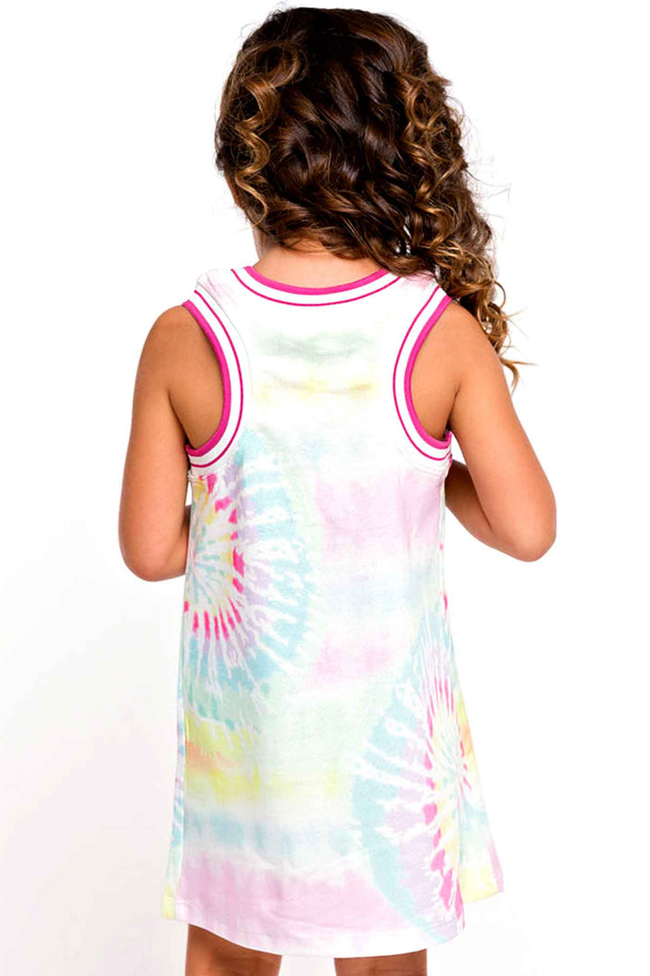 Baby Sara Toddler Girls Heart Tie Dye Sleeveless Knit Dress