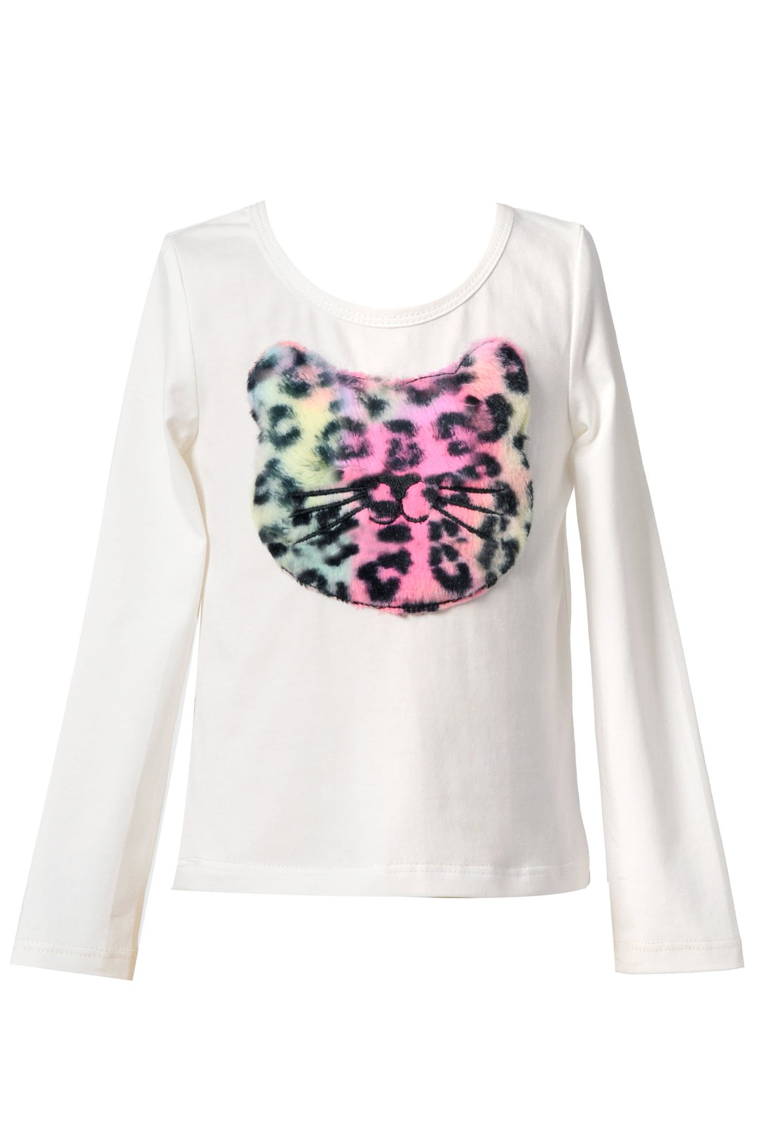 Baby Sara Baby Girl's Tie Dye Cat Leopard Print Shirt