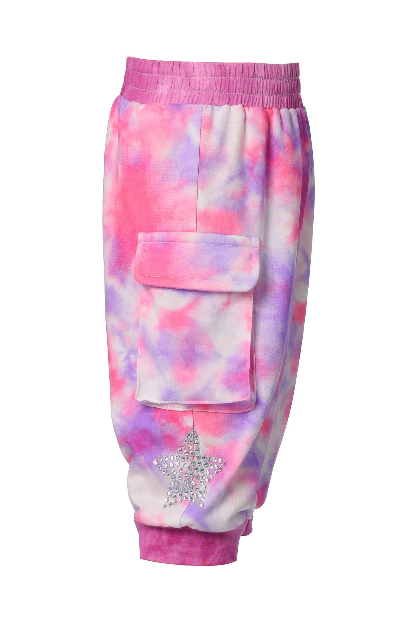 Baby Sara Baby Girl's Star Tie Dye Cargo Joggers