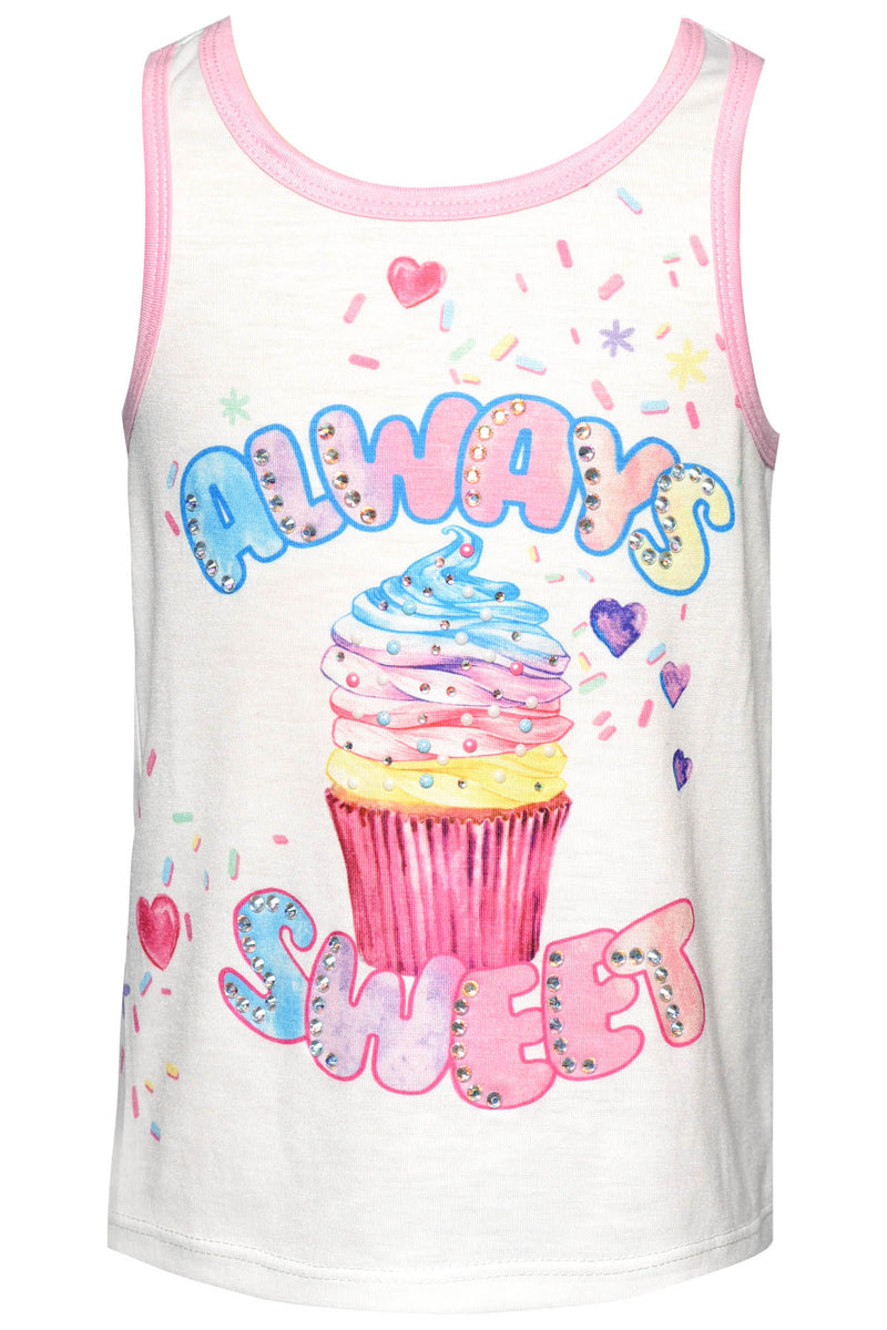 Toddler l Little Girl’s “Always Sweet” Sprinkle Tank