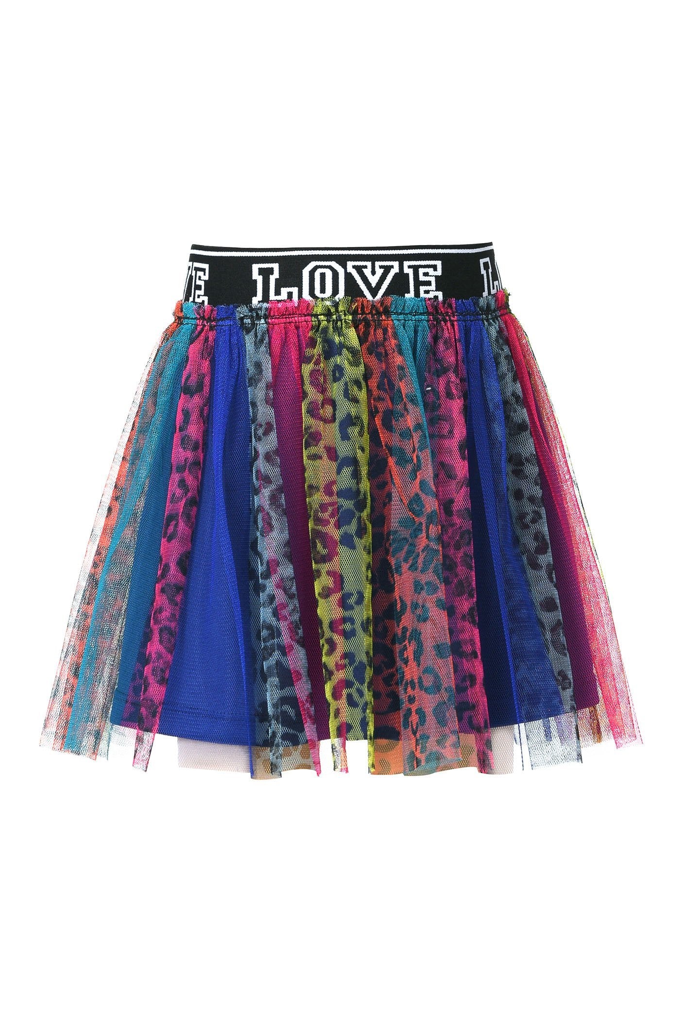 Baby Sara Baby Girl's Leopard Rainbow Mesh Tutu