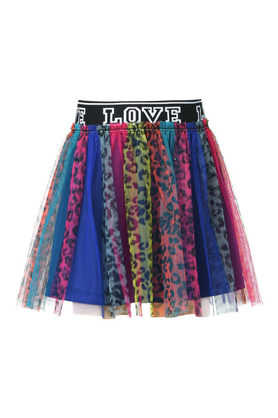 Baby Sara Baby Girl's Leopard Rainbow Mesh Tutu