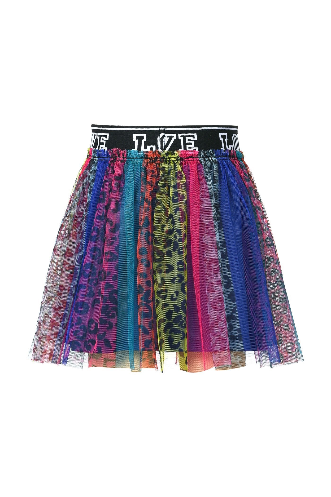 Baby Sara Baby Girl's Leopard Rainbow Mesh Tutu