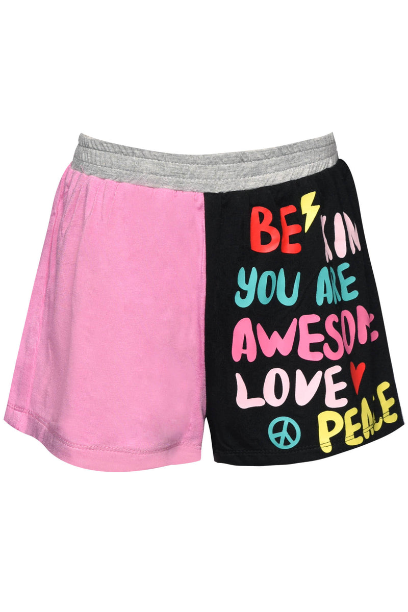 Toddler l Little Girl’s Color Block Quote Shorts