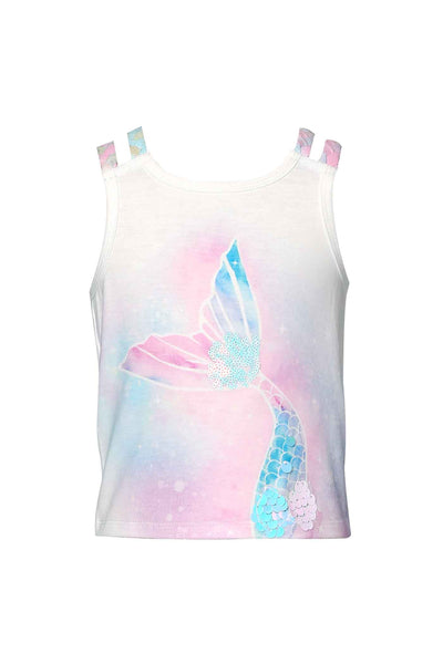 Baby Sara Little Girls Mermaid Tail Graphic Tank Top