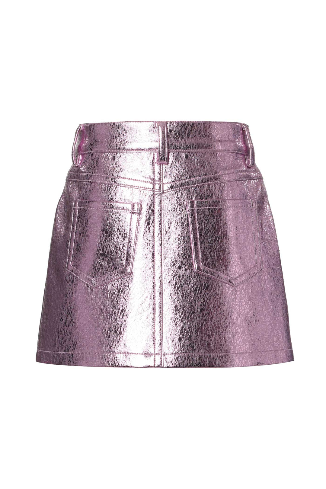 Baby Sarah Little Girl's Metallic Pink Pleather Sequin Stars & Hearts Skirt