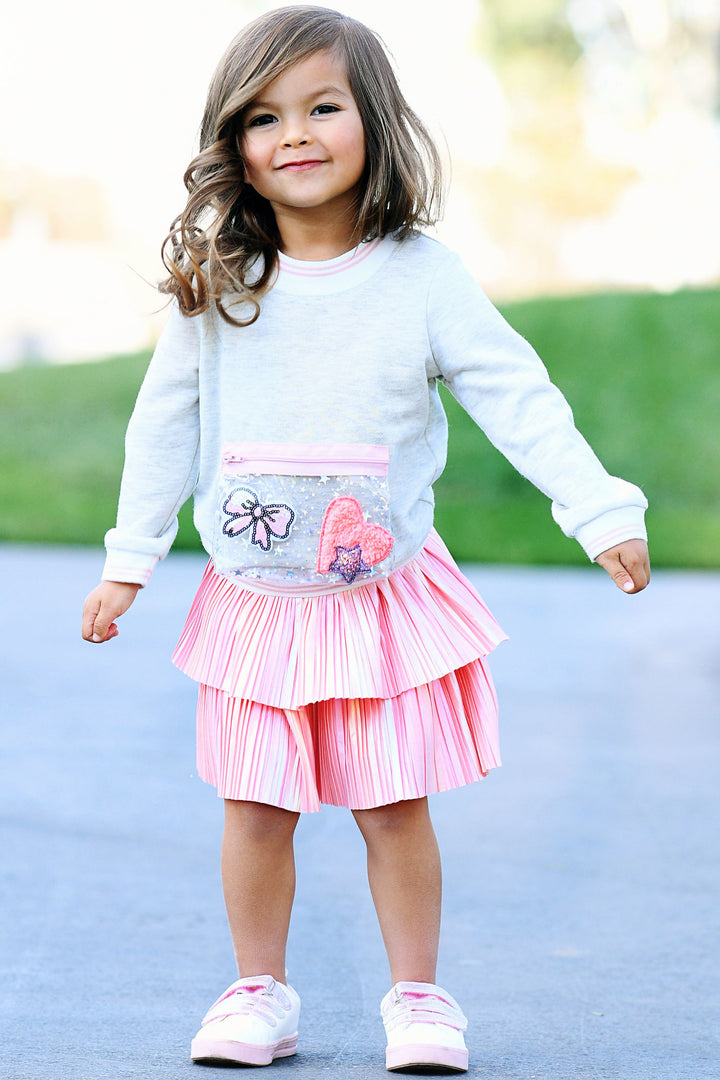 Baby Sara Baby Girl's Vinyl Purse Pocket Pullover