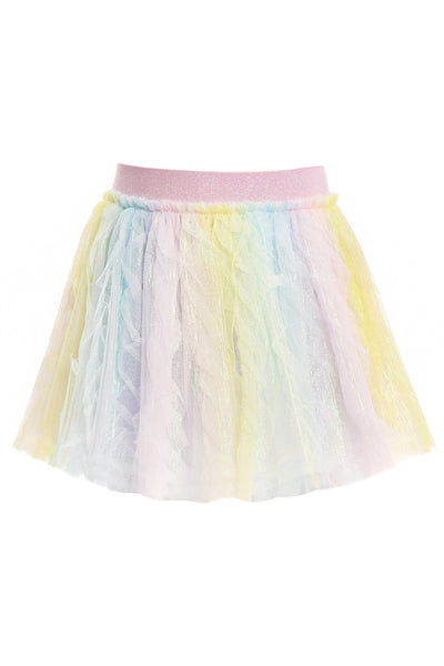 Baby Sara Girls Pastel Rainbow Stripe Tutu Skirt