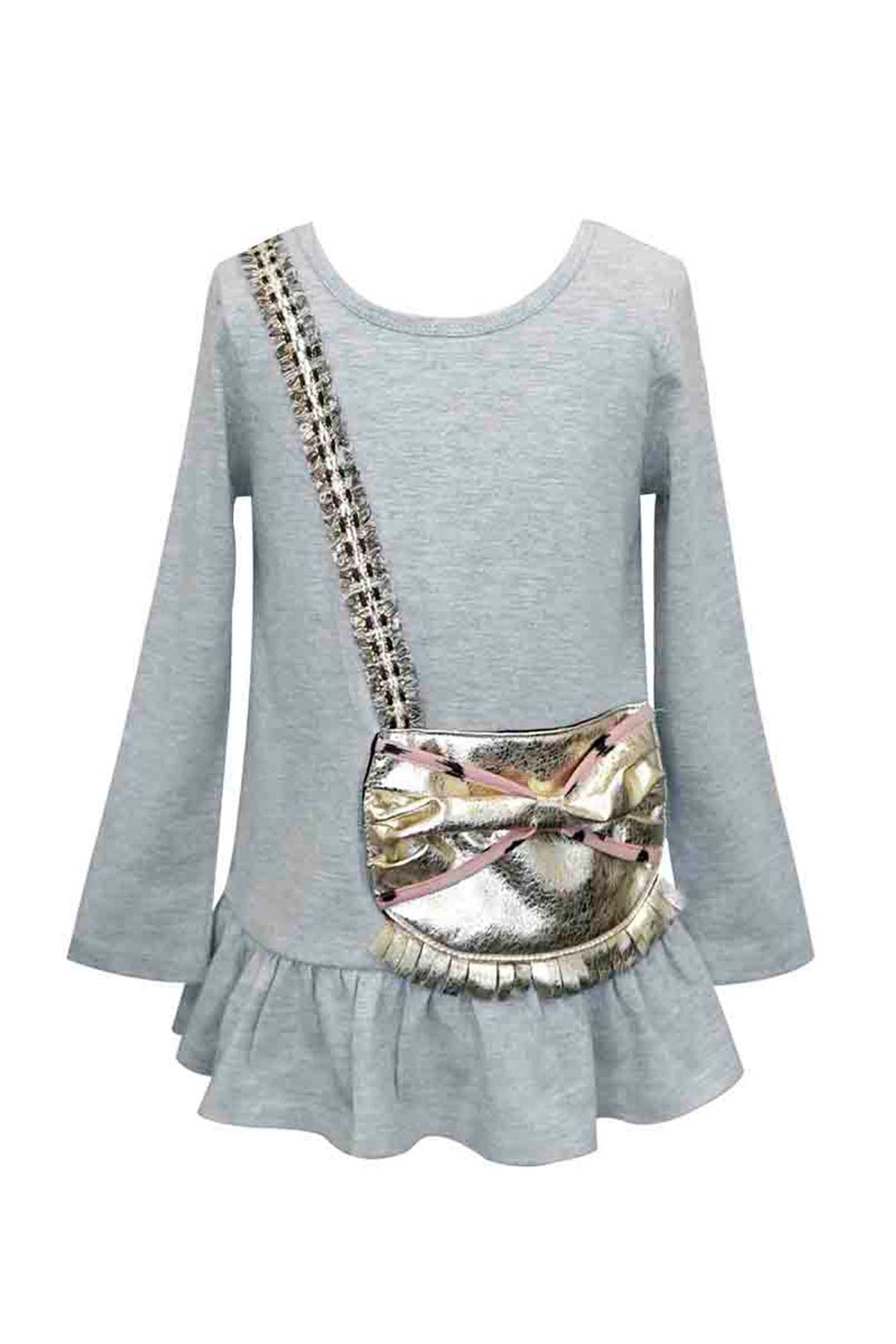 Baby Sara Little Girls Cross-body Bag Long Sleeve Tunic Top
