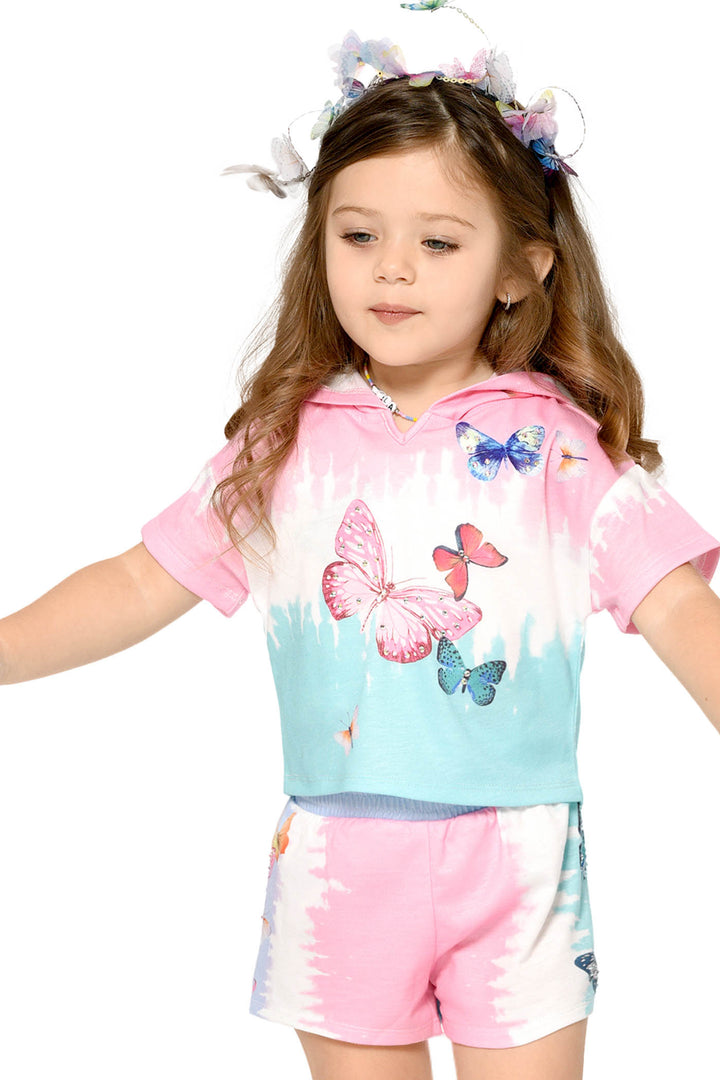 Little Girl’s Color Block Butterfly Shorts