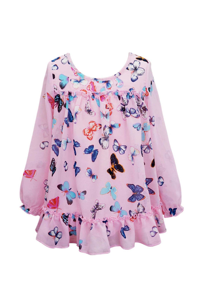 Baby SaraLittle Girls Long Sleeve Butterfly Top