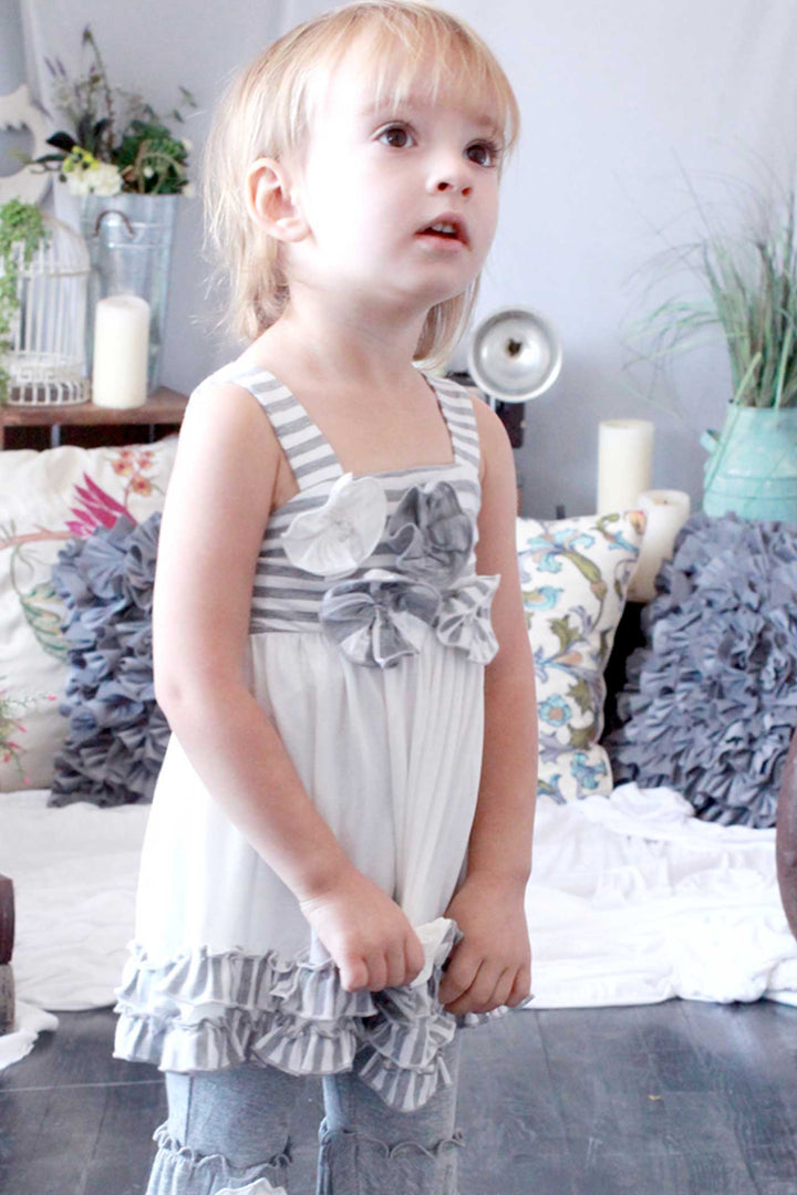 Baby Sara Little Girls Sleeveless High Waist Tunic Top