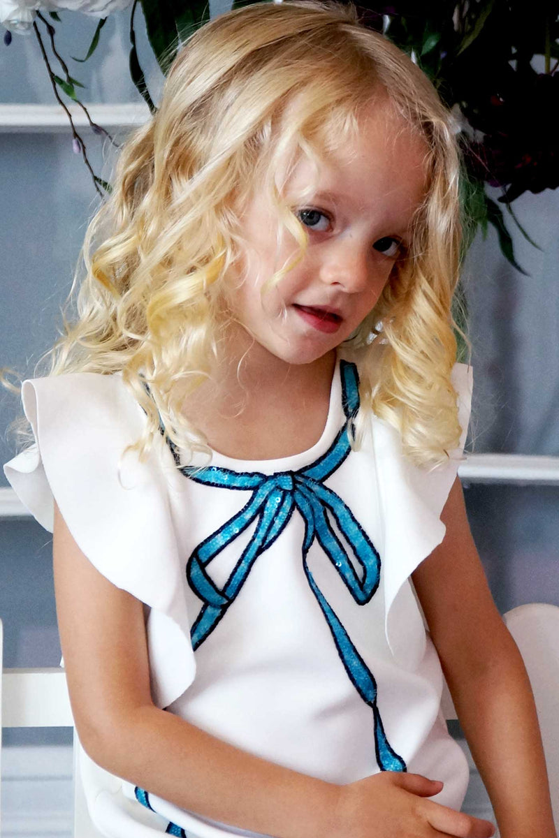 Baby Sara Toddler Girls Sequin Bow A-line Dress
