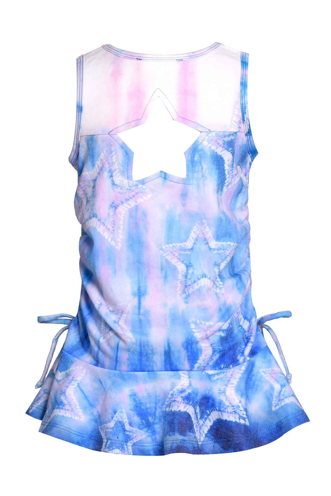 Baby Sara Little Girls Sleeveless Star Tie-Dye Dress
