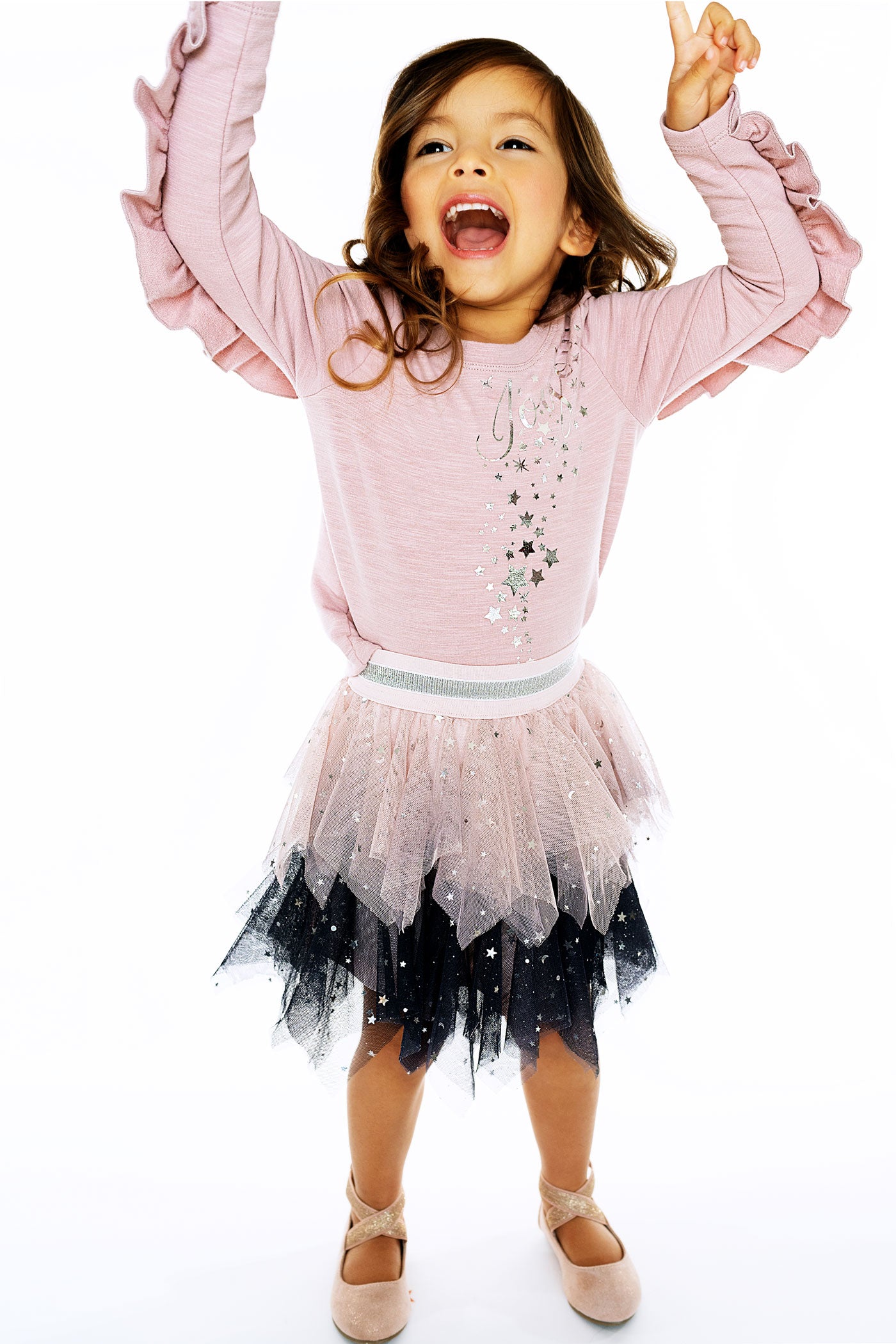 Baby Sara Baby Girl's Star Hanky Hem Mesh Tutu