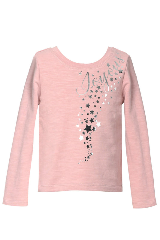 Baby Sara Baby Girl's "Joyous" Print Star Truffle Top 