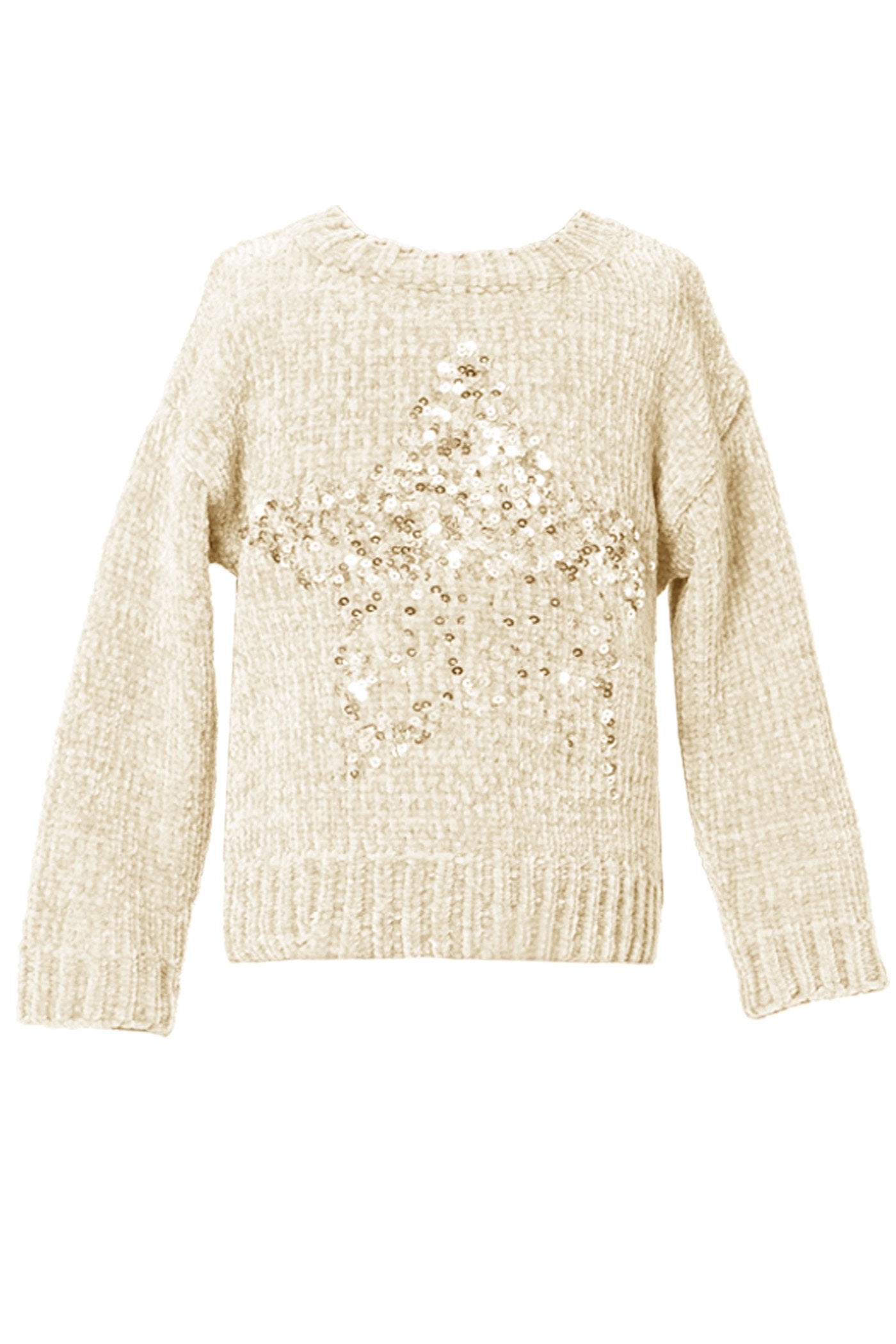 Baby Sara Baby Girl's Crushed Velvet Sequin Star Sweater