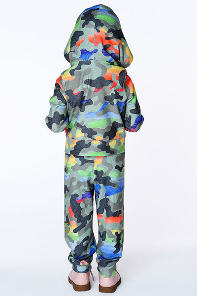 Baby Sara Baby Girl's Rainbow Camo Print Joggers