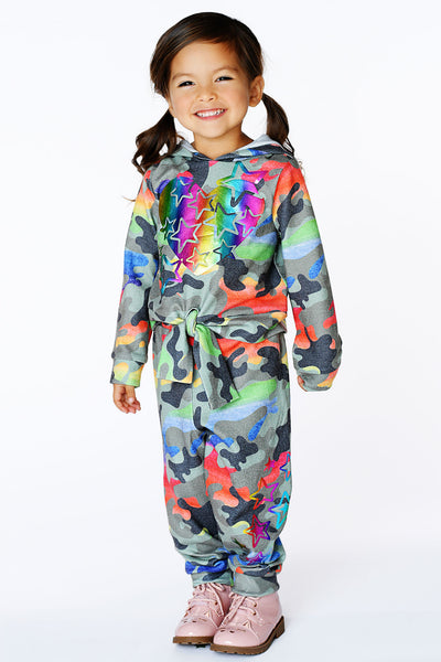 Baby Sara Baby Girl's Rainbow Camo Print Joggers