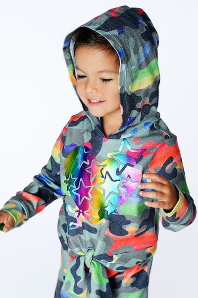 Baby Sara Baby Girl's Rainbow Camo Print Joggers