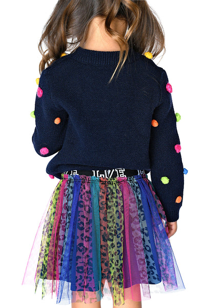 Baby Sara Baby Girl's Leopard Rainbow Mesh Tutu