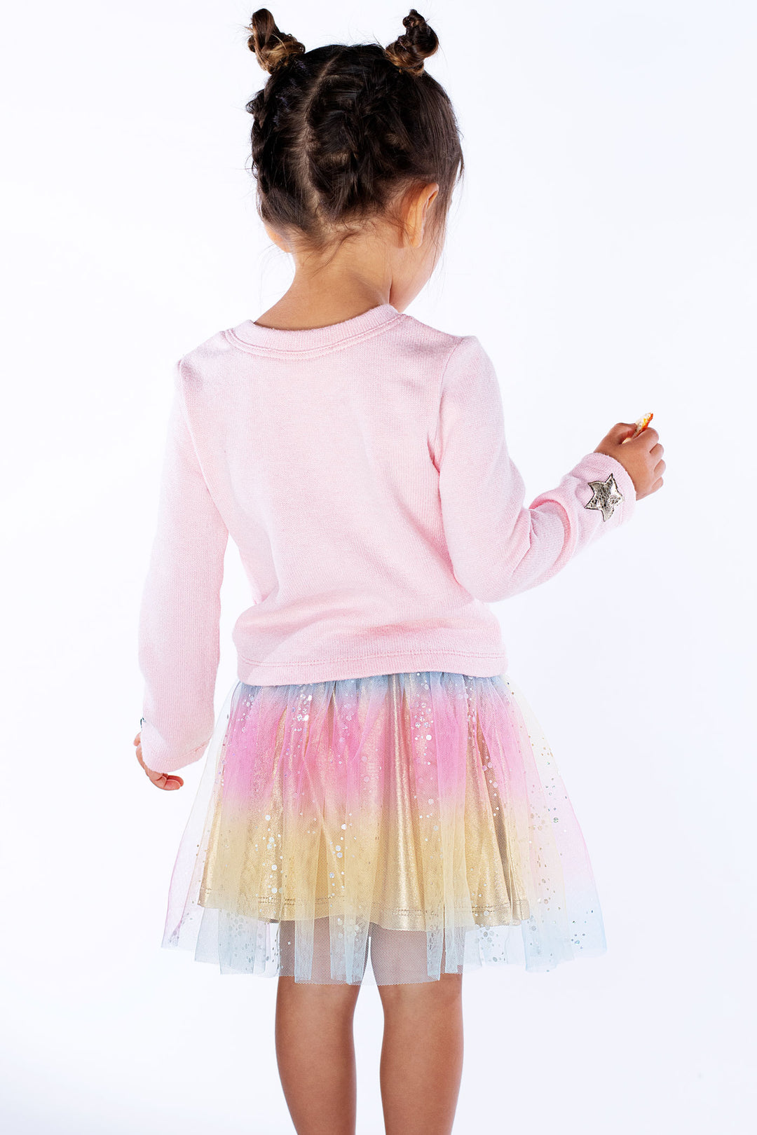 Baby Girl's Unicorn Stars Ruched Top