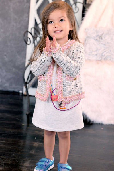 Baby Sara Little Girls Tweed Fashion Jacket