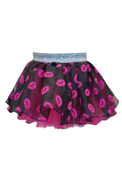 Baby Sara Little Girls Lips All Over Print Tutu Skirt