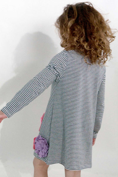 Baby Sara Toddler Girls Long Sleeve 3D Flower Dress