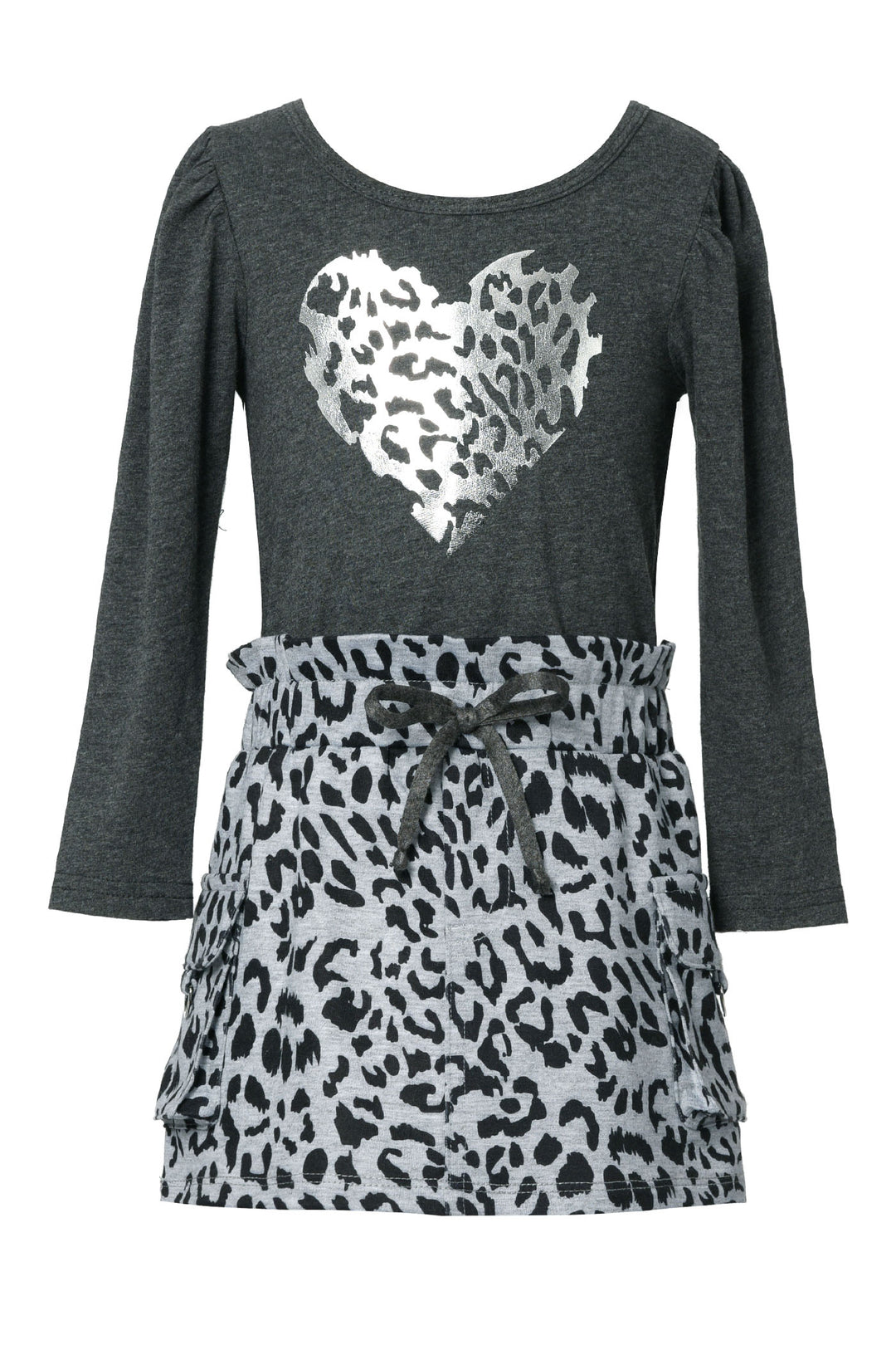 Baby Sara Baby Girl's Twofer Leopard Heart Dress