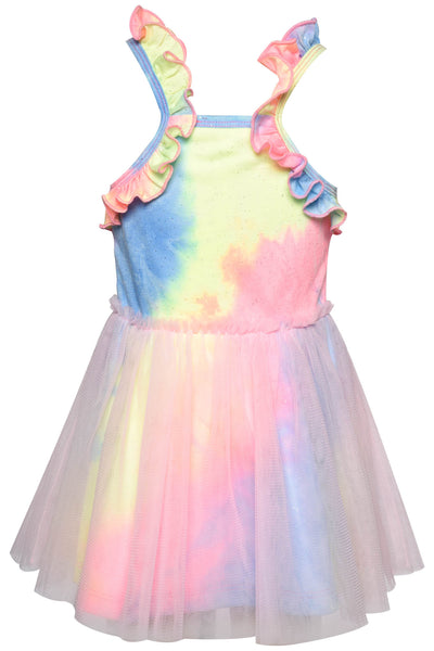 Toddler Baby Girl's Tie Dye Mesh Tutu Ruffle Dress