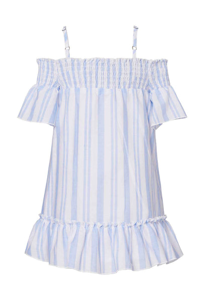 Baby Sara Little Girls Off The Shoulder Striped Dress