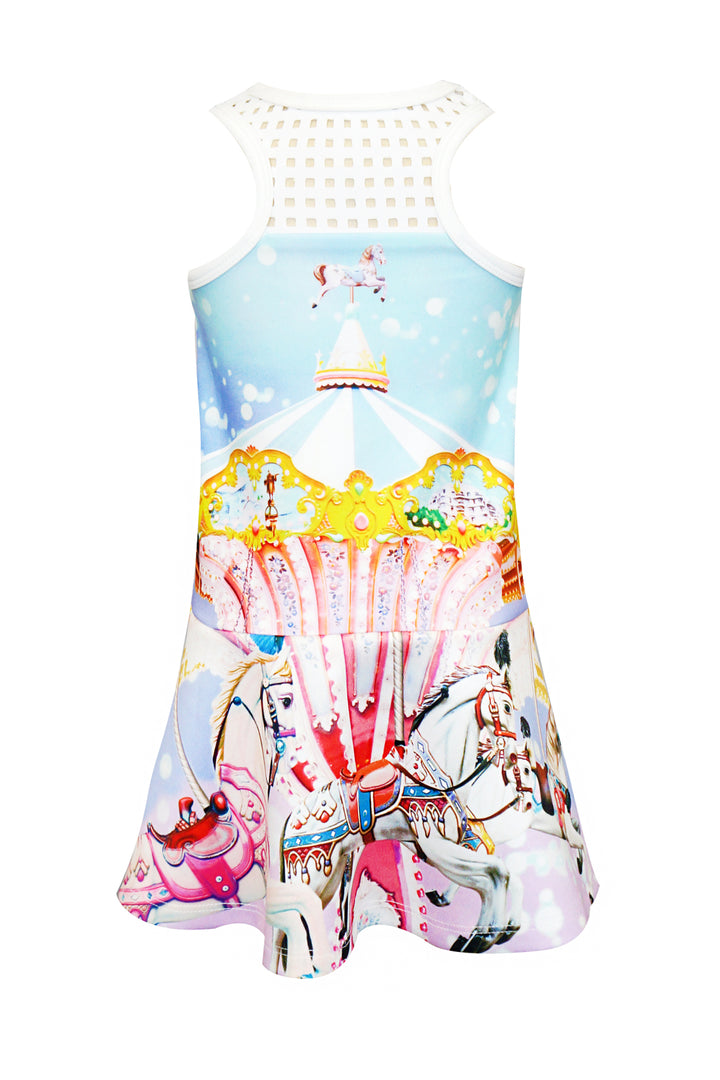 Baby Sara Baby Girls Unicorn Circus Graphic Dress