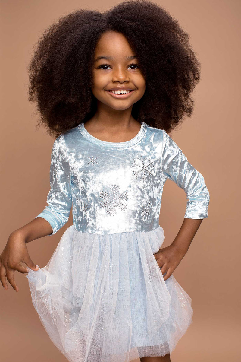 Baby Sara Toddler Girls 3/4 Sleeve Snow Princess Tutu Dress